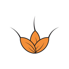 rice or paddy seeds flat design