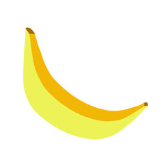 Fresh banana isolated on white Background. Fruits