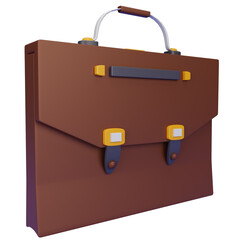 Briefcase 3D Icon Illustration for your website, user interface, and presentation. 3D render Illustration.