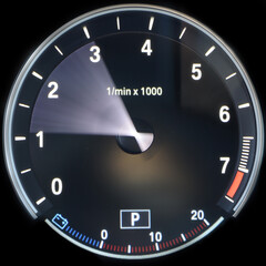 speedometer on black