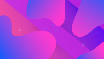 Minimal Shape. Blue Memphis Layout. Tech Neon Poster. Dynamic Pattern. Mobile Page. Abstract Background. Flat Landing Page. Business Geometry. Violet Minimal Shape