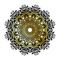 Mandala vector element round ornament decoration.