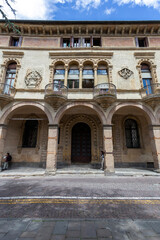 Fototapeta na wymiar Palazzo Sala Francesconi in Padua a 14th century Venetian Gothic palace