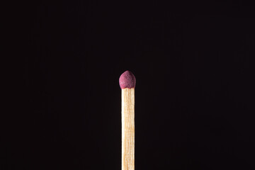 The match is ready to use in purple.
