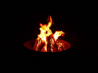 fire in the fireplace