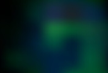 Dark Green vector bokeh and colorful pattern.