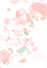 Terrazzo modern abstract template. Pink and green