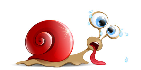 Snail crawls sweating and tired © Lus Kudritskaja