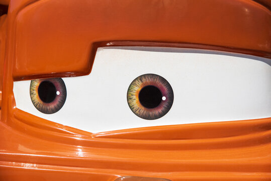 Car "Crane Mate" from the Pixar cartoon "Cars". Toy car for Children. Samara, Russia - May 24, 2022.
