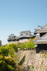 Fototapeta na wymiar Matsuyama Castle traditional architecture in Japan