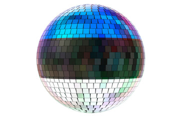 Mirror disco ball with Estonian flag, 3D rendering