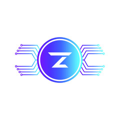 Creative Letter Z logo design with point or dot symbol