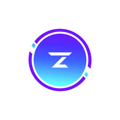 Creative Letter Z logo design with point or dot symbol