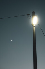 Fototapeta na wymiar street lamp on sky