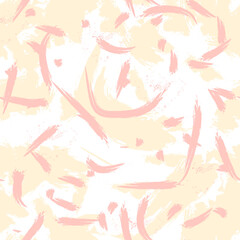 Creative pink pastel art header with different shapes and textures.