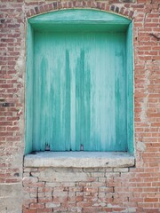 old blue window