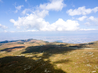 Aerial view of Vitosha Mountain, Bulgaria