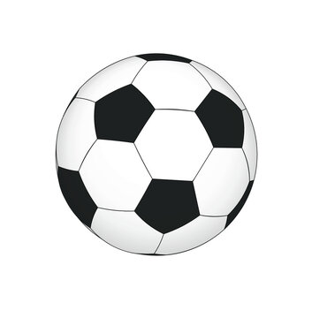 Football, Soccer ball in vector art with 3D Light effect
