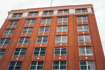 Fototapeta na wymiar windows of a building old downtown miami usa florida 