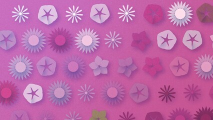 夏の花　中位　薄紫