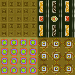 Vector illustration. Set of vintage patterns.