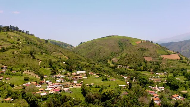 Panning view of Escaguey town Merida State, Venezuela. Escag&uuml;ey is a beautiful village in M&eacute;rida state, Venezuela. It has an elevation of 2,206 metres over see level. 