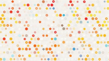 夏の花　細目　ポップ　パターン3