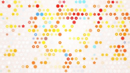 夏の花　細目　ポップ　パターン1