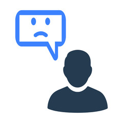 Bad, customer, review icon