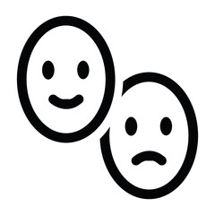 Fototapeta premium Iconic illustration of satisfaction level. Range to assess the emotions of your content.