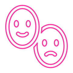 Emoji icon set of satisfaction level in flat style