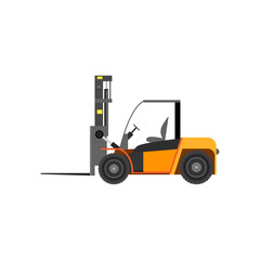 Forklift no load on white background vector illustration