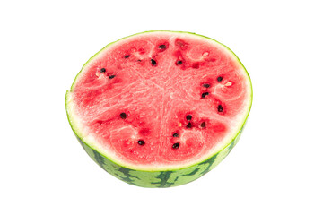 half Watermelon fruit isolated on white background.