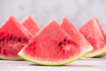 fresh watermelon with slice on table .summer fruit