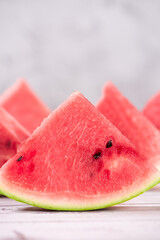 fresh watermelon with slice on table .summer fruit