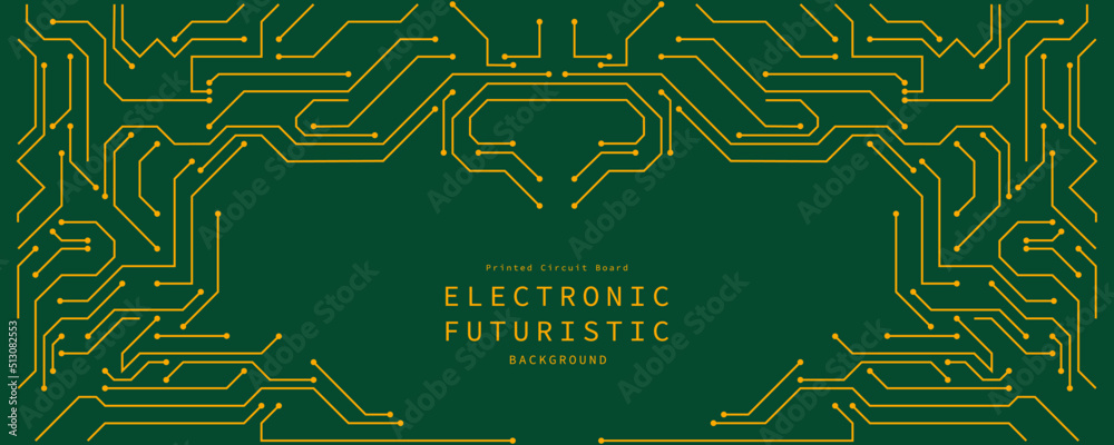Poster a printed circuit board for abstract futuristic digital background design