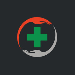 the logo of a hospital or health facility with the nuances of love
