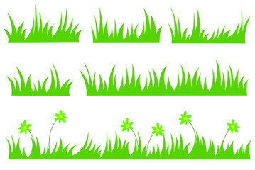 cartoon grass silhouette