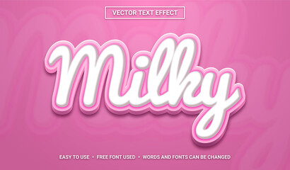 Milky Editable Vector Text Effect