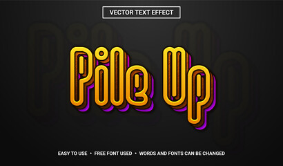 Pile Up Editable Vector Text Effect