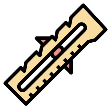 recommend clip art: sewing gauge outline filled color icon