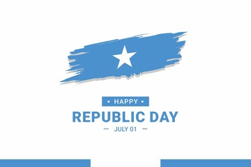 Obraz na płótnie Canvas Somalia Republic Day. Vector Illustration. The illustration is suitable for banners, flyers, stickers, cards, etc.