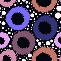 Abstract geometric circle seamless pattern for kids and linens and fabrics and wrapping paper and hobbies