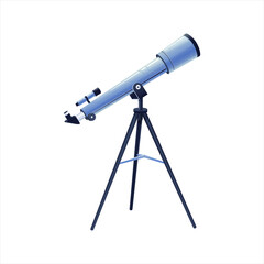 Cartoon telescope isolated on a white background.