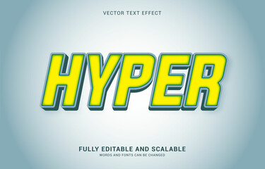 editable text effect, Hyper style