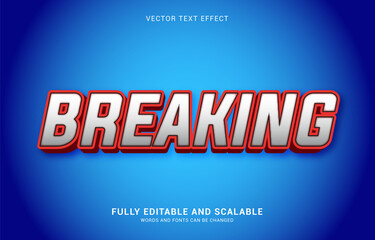 editable text effect, Breaking style
