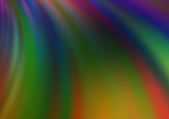 Dark Multicolor, Rainbow vector pattern with liquid shapes.