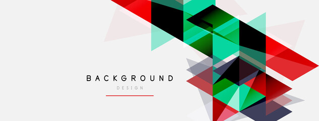 Fototapeta premium Mosaic triangles geometric background. Techno or business concept, pattern for wallpaper, banner, background, landing page