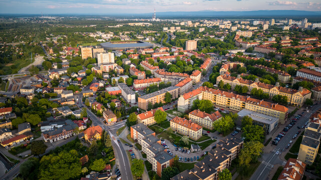 Tychy panorama miasta i widok na stadion