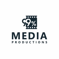 Initial Number 99 Media Production Symbol Logo Design